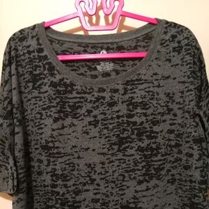 Gray and Black Women's Top large
